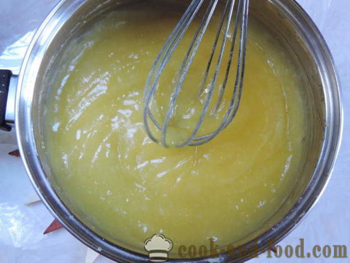 Citron creme med stivelse - hvordan man laver hjemmelavet vanillecreme med citron, med en trin for trin opskrift fotos