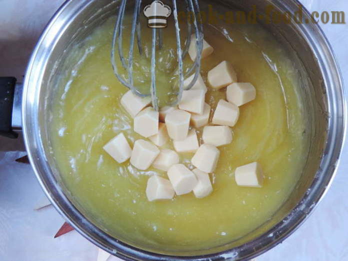 Citron creme med stivelse - hvordan man laver hjemmelavet vanillecreme med citron, med en trin for trin opskrift fotos