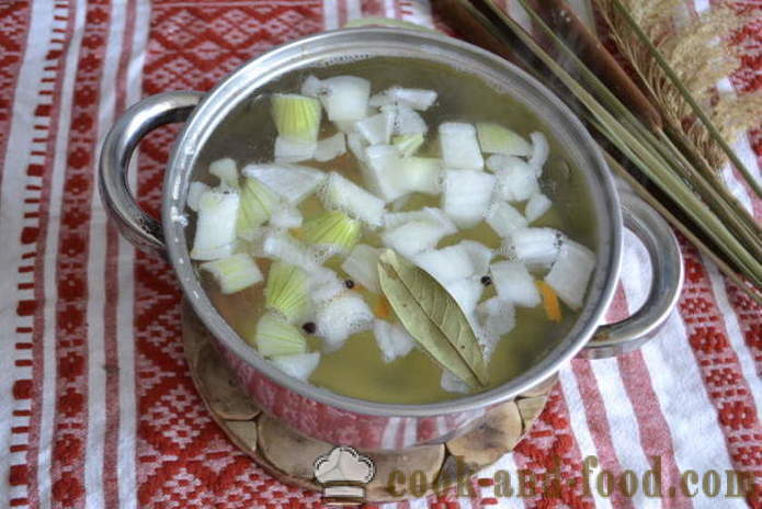 Lækker grøntsagssuppe med røget kød - hvordan man laver grøntsagssuppe, en trin for trin opskrift fotos