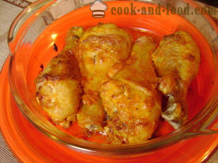 Bagte kylling underlår - hvordan at tilberede en lækker kylling underlår i ovnen, med en trin for trin opskrift fotos
