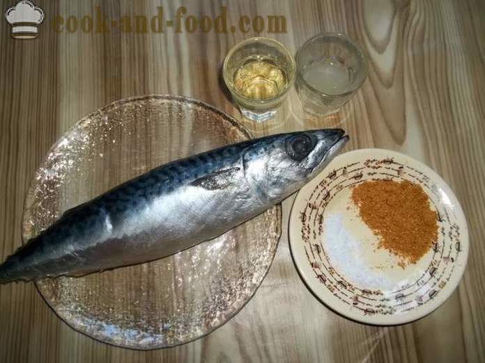 Makrel bagt i folie i ovnen - hvordan man kokken makrel i folie, med et trin for trin opskrift billeder