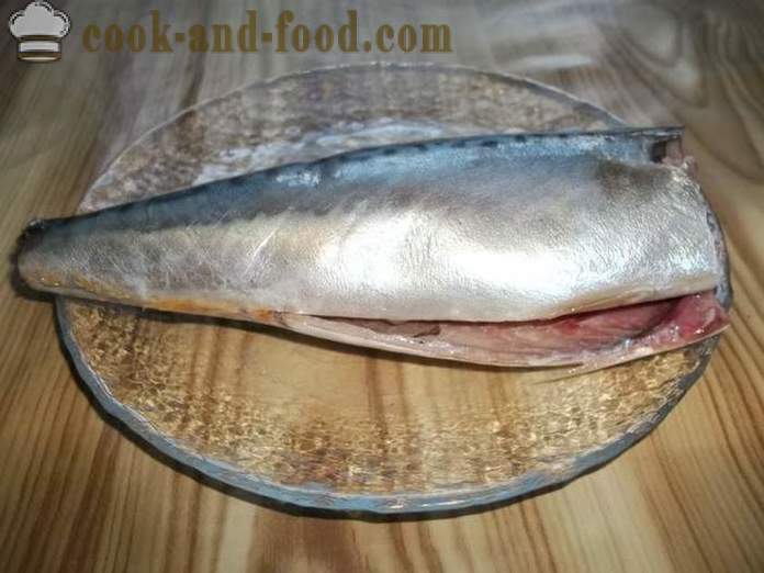 Makrel bagt i folie i ovnen - hvordan man kokken makrel i folie, med et trin for trin opskrift billeder