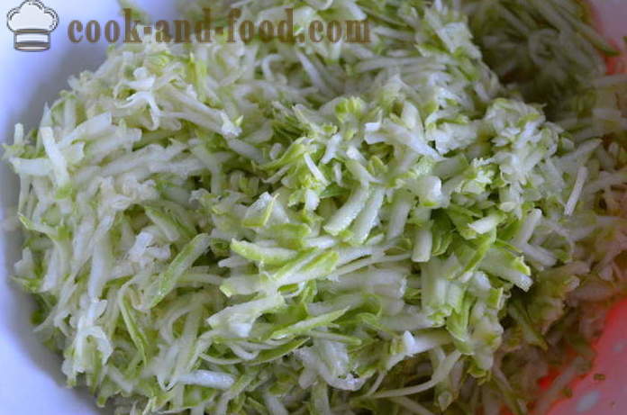 Simple æbleskiver af zucchini eller courgette - hvordan man laver squash æbleskiver, en trin for trin opskrift fotos