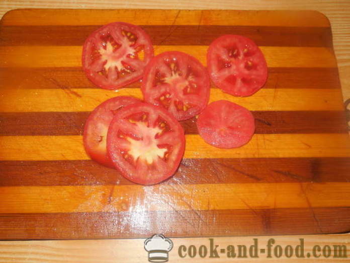 Kød med tomater og ost i ovnen - hvordan man laver saftigt kød i ovnen, med en trin for trin opskrift fotos