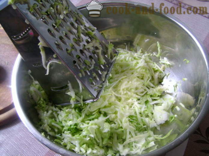 Vegetabilske koteletter fra unge kål og squash - at lave mad koteletter af unge kål og squash, med en trin for trin opskrift fotos