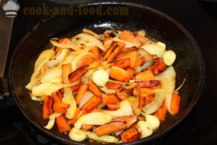Lam gryderet med løg, gulerødder og hvidløg - hvordan man laver en lækker gryderet af lam, en trin for trin opskrift fotos