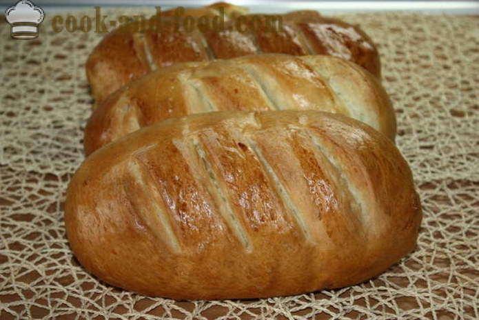Skiver brød i ovnen - hvordan til at bage skiveskåret brød i ovnen derhjemme, trin for trin opskrift fotos