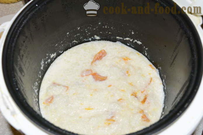 Lækker risengrød med mælk i multivarka - hvordan man kan brygge ris mælk grød, en trin for trin opskrift fotos