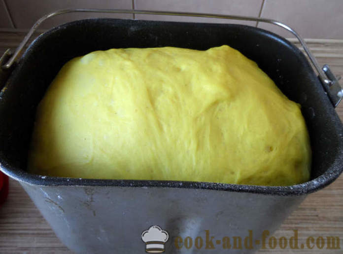 Kød snack-kage Solsikke - hvordan man laver en gær kage, solsikke, trin for trin opskrift fotos