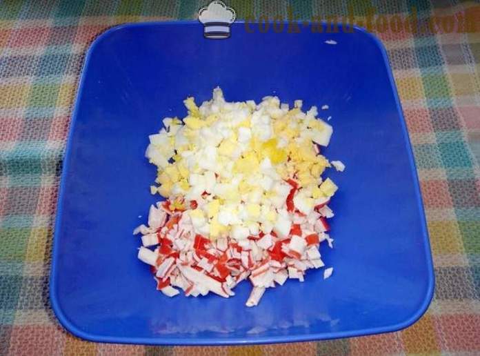 Pita med krabbe sticks med æg og mayonnaise - hvordan man kan gøre Krabbe roll lavash, en trin for trin opskrift fotos