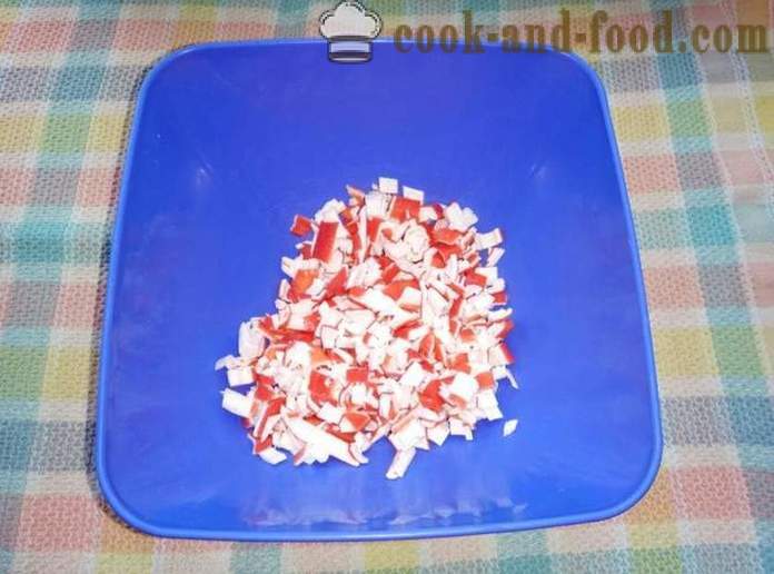 Pita med krabbe sticks med æg og mayonnaise - hvordan man kan gøre Krabbe roll lavash, en trin for trin opskrift fotos