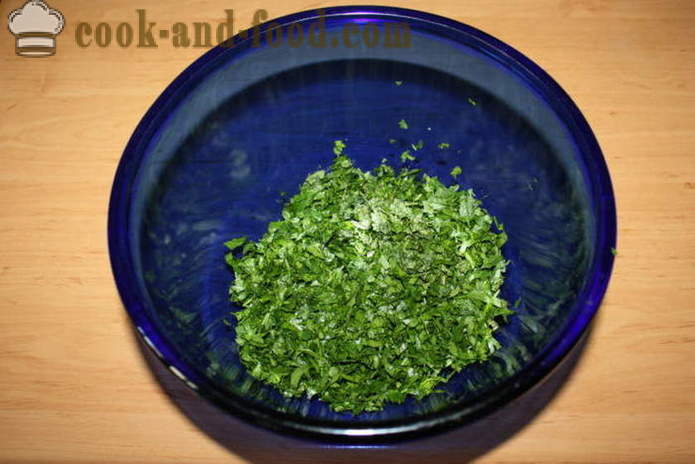 Tabula salat med couscous - hvordan man forbereder en salat tabbouleh, en trin for trin opskrift fotos
