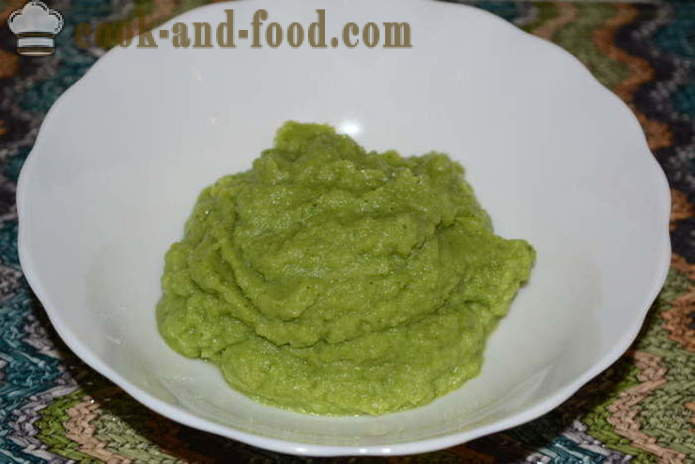 Lækker vegetabilsk puré fra frossen broccoli - hvordan man laver broccoli puré, en trin for trin opskrift fotos