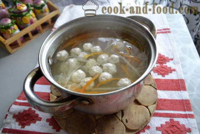 Koreansk suppe med nudler og kødboller - hvordan man laver koreansk suppe opskrift med fotos poshagovіy
