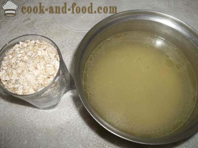 Havregryn bouillon - hvordan man laver grød til morgenmad, en trin for trin opskrift fotos