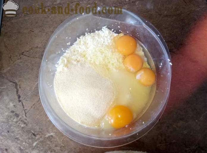 Curd gryderet hytteost og æg i multivarka - hvordan man laver hytteost gryderet i multivarka, trin for trin opskrift fotos