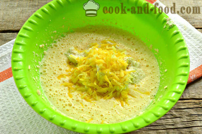 Citron tærte på semulje og yoghurt i form af kagen - hvordan man laver kefir manna, en trin for trin opskrift fotos