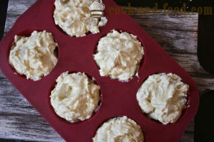 Ost boller i silikone forme - Hvordan til at bage en ost kage i ovnen, med en trin for trin opskrift fotos