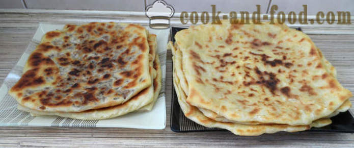 Gozleme tyrkisk brød med kød eller ost, grønne og kartofler - hvordan man laver tyrkiske rundstykker, en trin for trin opskrift fotos