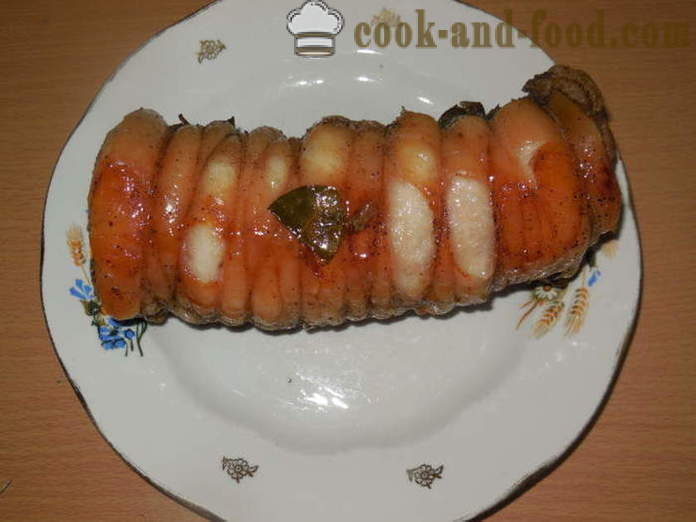 Kogt svinekød podcherevka rulle ærmet - hvordan at tilberede en lækker loaf svinekød bughinden, en trin for trin opskrift fotos