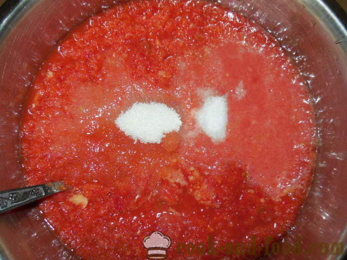 Adjika velsmagende tomat, klokke og chilipebre uden madlavning - hvordan man kan tilberede adjika peber og tomater