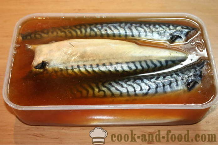 Velsmagende makrel, røget te og løg avner - hvordan at ryge makrel i løg skind hjemme, trin for trin opskrift fotos