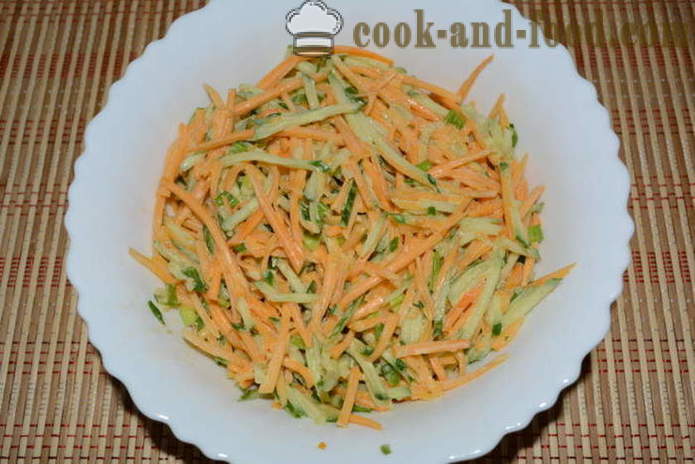 Salat af græskar og agurk med sennep sauce - hvordan man forbereder en salat med græskar og agurk, med en trin for trin opskrift fotos