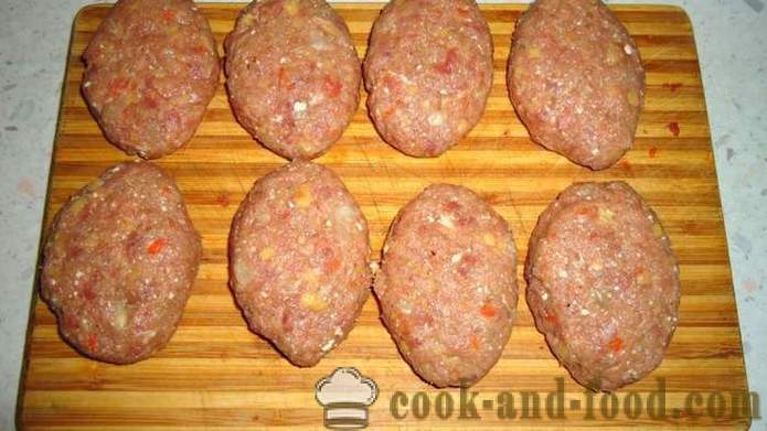 Kosten koteletter af kalvekød med gulerødder og løg - hvordan man laver en lækker kalvekød koteletter, en trin for trin opskrift fotos