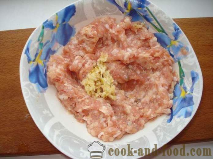 Velsmagende kød fyld til tærter, chebureks, butterdej - hvordan man laver en kød påfyldning saftig poshagovіy opskrift med et foto