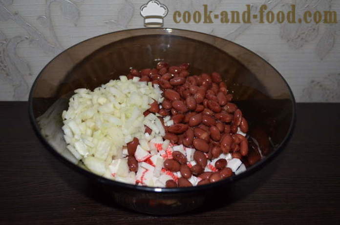 Enkel salat af røde bønner med tomater - hvordan man forbereder en salat med røde bønner, en trin for trin opskrift fotos
