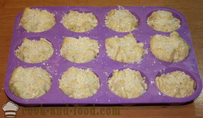 Puffmaffiny - puff kager, hvordan man laver ruller fra pust barmy dejen, en trin for trin opskrift fotos