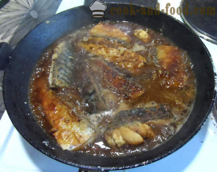 Makrel stegt i teriyaki sauce i en gryde - hvordan man kan tilberede lækker stegt makrel, trin for trin opskrift fotos