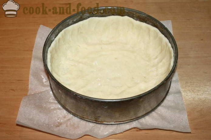 Lækker kylling cirkel med ost - hvordan man laver en kylling cirkel i ovnen, med en trin for trin opskrift fotos