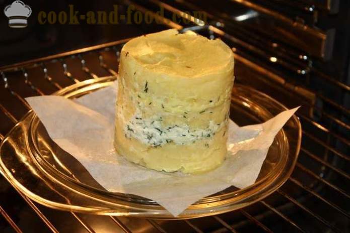 Layer kartofler bagt med ost i ovnen - som bagte kartofler med ost i ovnen, med en trin for trin opskrift fotos