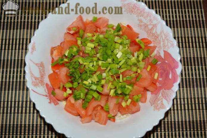 Salat med kinakål, tomater og peberfrugter - hvordan man forbereder en salat af kinakål, en trin for trin opskrift fotos