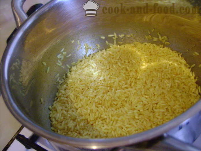 Kogt ris med gurkemeje - hvordan man laver ris med gurkemeje, en trin for trin opskrift fotos