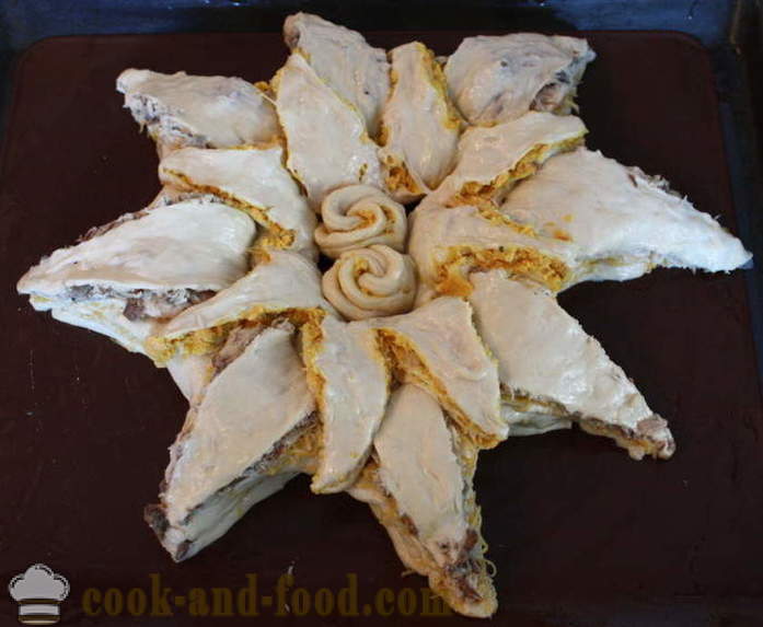Fisk tærte med dej i ovnen - hvordan man laver en fisk pie, en trin for trin opskrift fotos