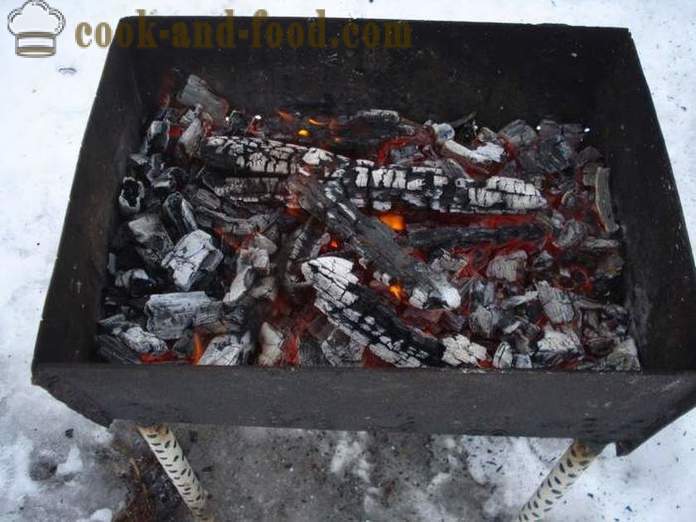 Svinekød kebab mayonnaise og vin - ligesom en kebab marinere i mayonnaise og vin, en trin for trin opskrift fotos