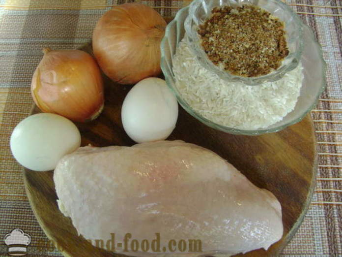 Kyllingebryst med pels af omelet i en gryde - hvordan man laver kyllingebryster under en pels til middag, med en trin for trin opskrift fotos
