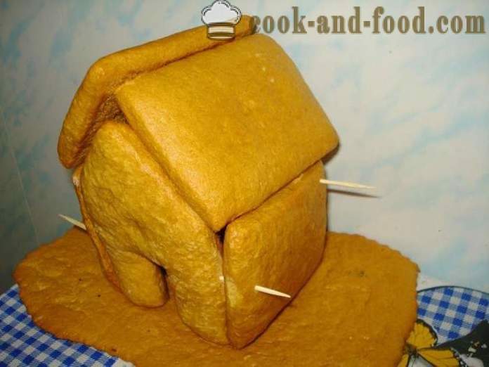 Gingerbread hus honningkager dejen med hænderne - hvordan man laver en honningkager hus derhjemme, trin for trin opskrift fotos