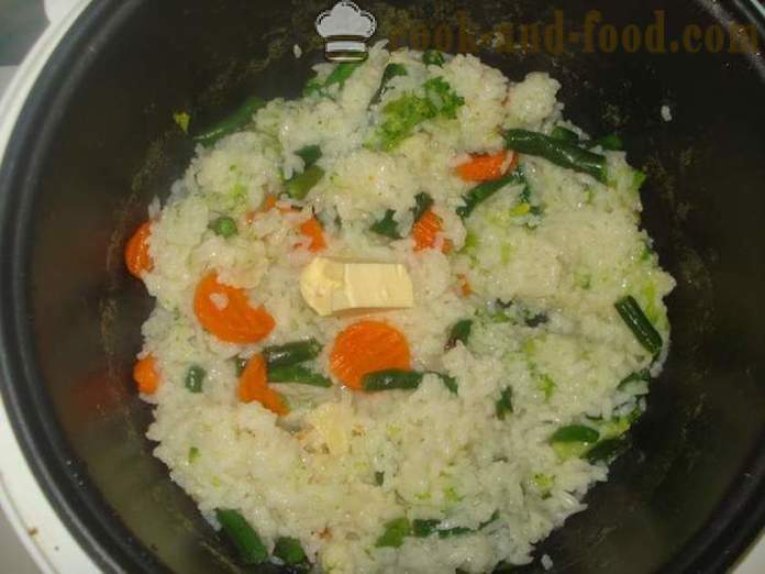 Ris med grøntsager i multivarka - hvordan man laver ris med grøntsager i multivarka, trin for trin opskrift fotos