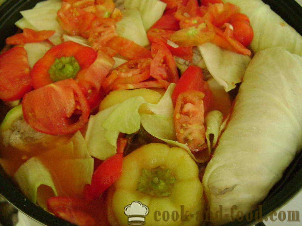 Fyldte grøntsager med ris og hakket kød - hvordan man forbereder fyldte grøntsager, med en trin for trin opskrift fotos
