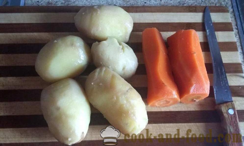 Salat af tun med æg og kartofler - hvordan man forbereder en salat af tun på dåse, trin for trin opskrift fotos
