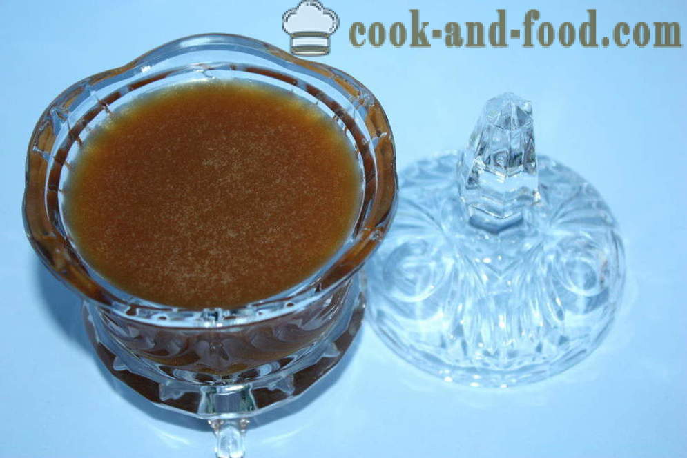 Karamel topping til desserter med hænderne - hvordan at gøre deponering derhjemme, skridt for skridt opskrift fotos