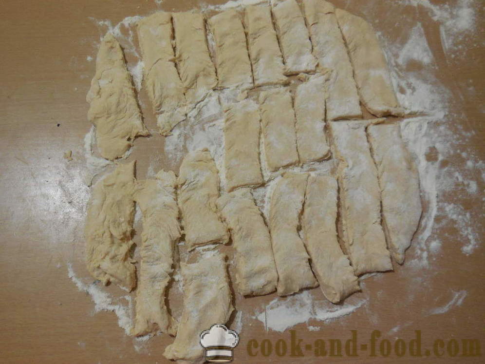 Cookies kartoffelmos - hvordan til at bage en kartoffel pinde i ovnen, med en trin for trin opskrift fotos