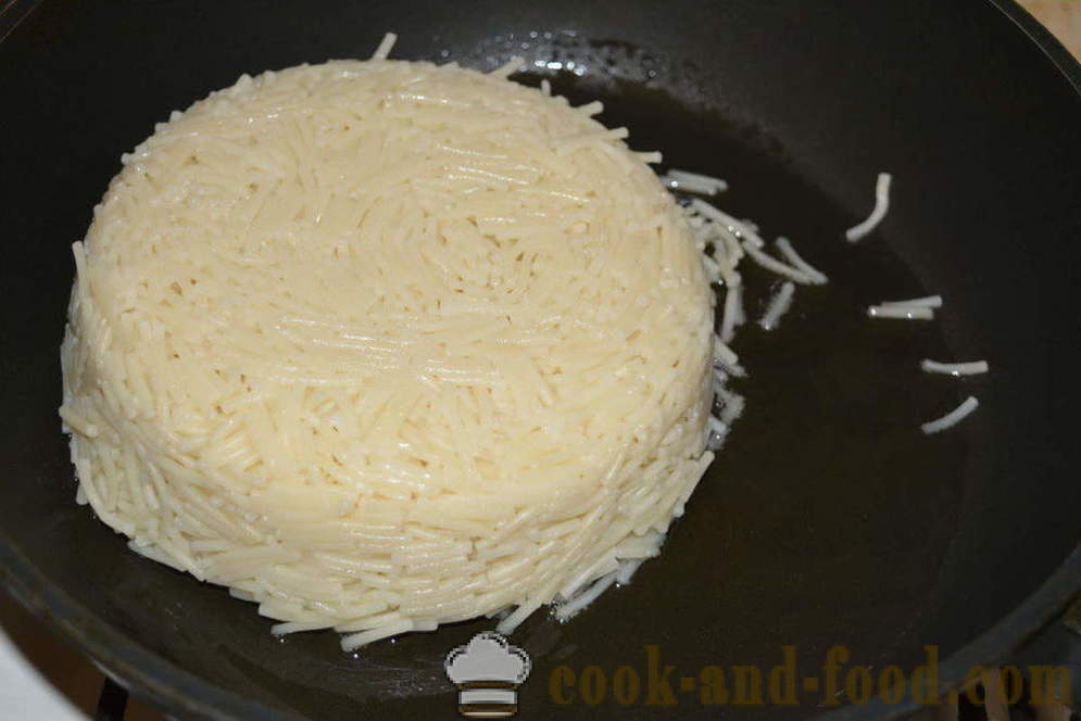 Sådan Kog nudler til pynt - hvordan man kokken pasta for at holde det fast sammen, trin for trin opskrift fotos