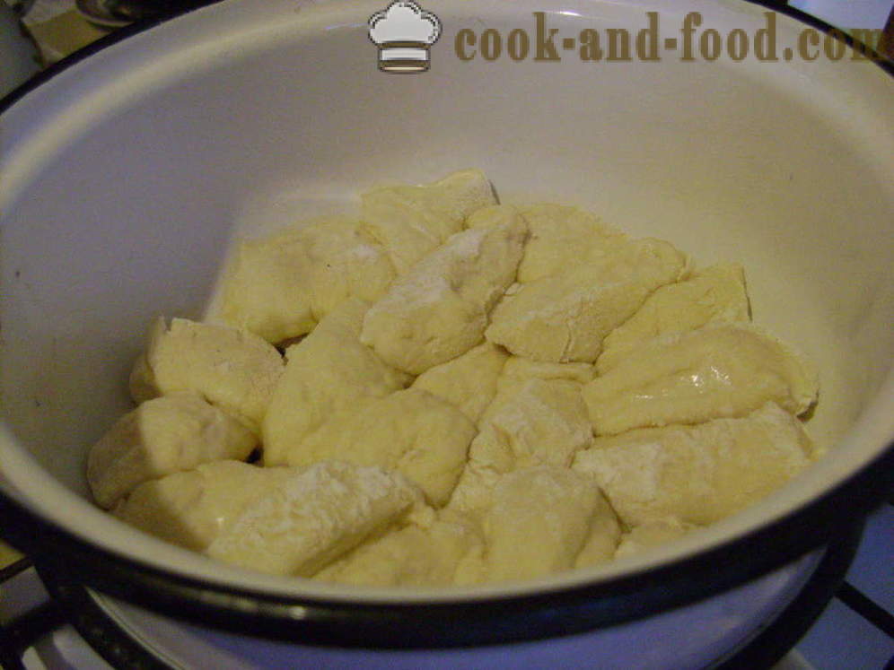 Poltava dumplings for et par - hvordan man kan lave mad melboller i Poltava, med en trin for trin opskrift fotos
