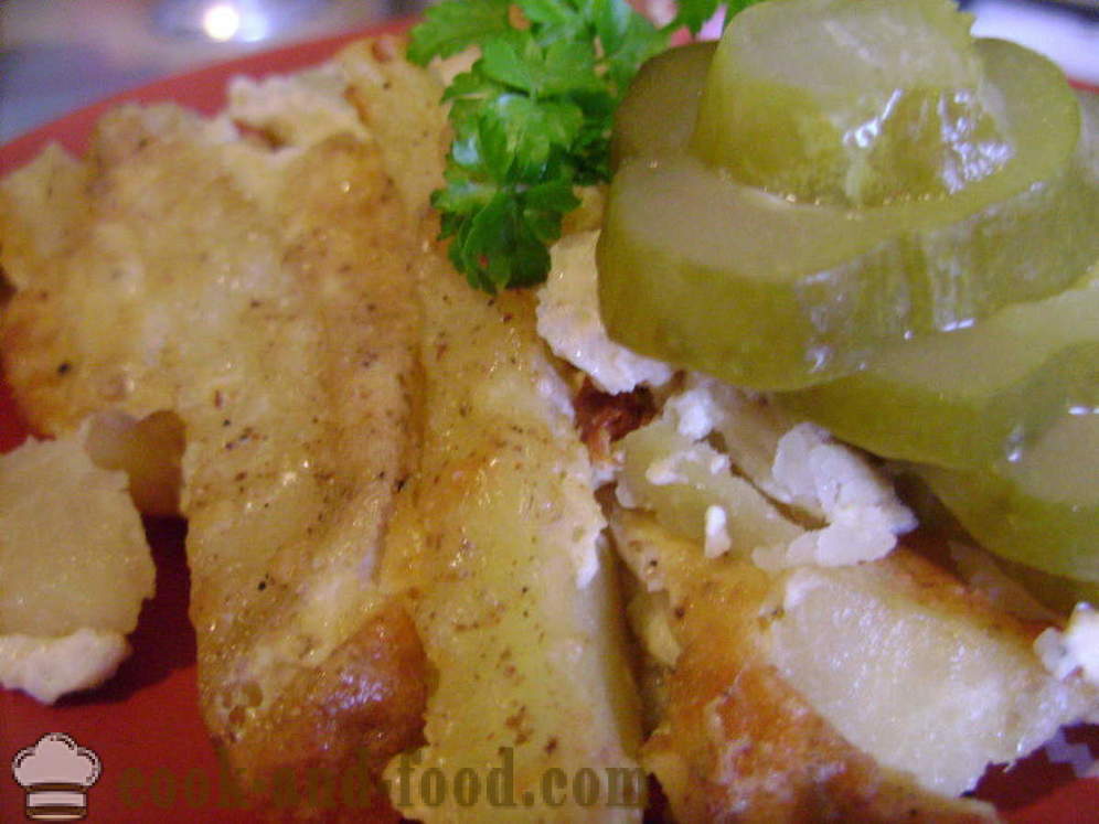 Kartofler bagt i flødesauce - både lækre bagte kartofler i ovnen med brunet skorpe, med en trin for trin opskrift fotos