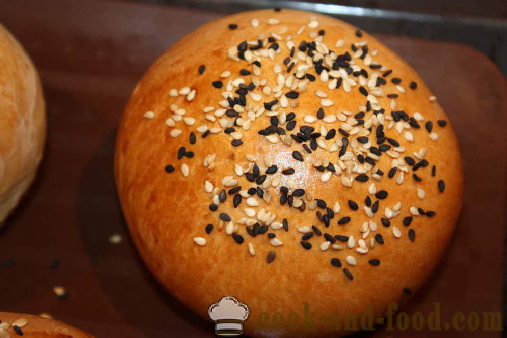 Lækre boller til hamburgere i McDonalds - hvordan til at bage boller til hamburgere derhjemme, trin for trin opskrift fotos