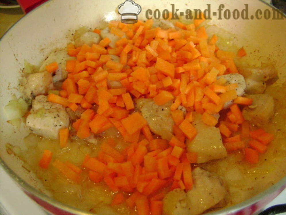 Pilaf med kylling i en gryde - hvordan man kan tilberede risotto med kylling, en trin for trin opskrift fotos